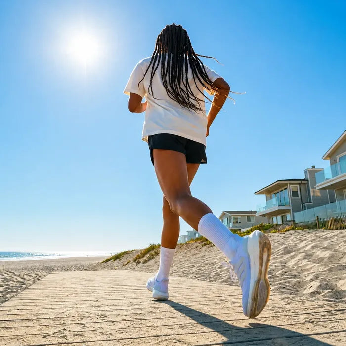 Heading outdoors into the sun