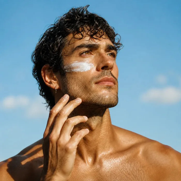 Step 2 — applying SPF sunscreen
